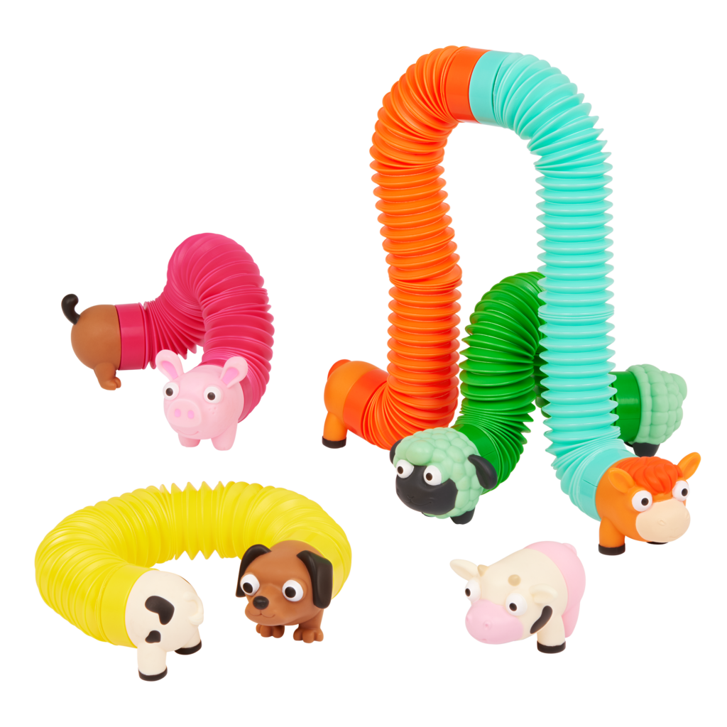 Li l Barn Buddies Mix Match Sensory Animal Tubes Battat