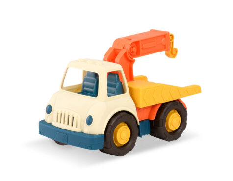 A toy tow truck for kids and toddlers.
