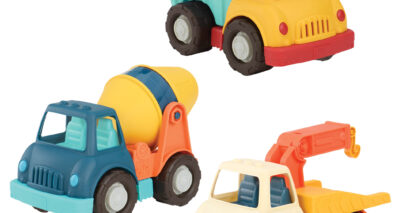 3 toy vehicles for toddlers and kids.